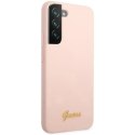 Guess Etui Guess GUHCS23SLSLMGPP do Samsung Galaxy S23 S911 różowy/pink hardcase Silicone Script Metal Logo