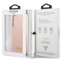 Guess Etui Guess GUHCS23SLSLMGPP do Samsung Galaxy S23 S911 różowy/pink hardcase Silicone Script Metal Logo