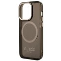 Guess Etui Guess GUHMP14LHTCMK do Apple iPhone 14 Pro 6,1" czarny/black hard case Gold Outline Translucent MagSafe