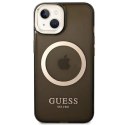 Guess Etui Guess GUHMP14SHTCMK do Apple iPhone 14 6,1" czarny/black hard case Gold Outline Translucent MagSafe