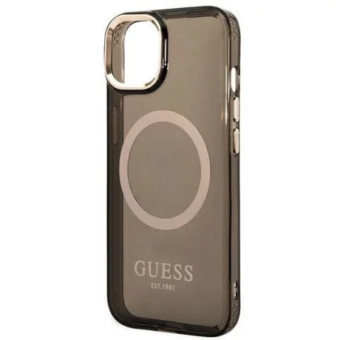 Guess Etui Guess GUHMP14SHTCMK do Apple iPhone 14 6,1" czarny/black hard case Gold Outline Translucent MagSafe Guess Etui Guess GUHMP14SHTCMK do Apple iPhone 14 6,1" czarny/black hard case Gold Outline Translucent MagSafe