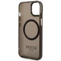 Guess Etui Guess GUHMP14SHTCMK do Apple iPhone 14 6,1" czarny/black hard case Gold Outline Translucent MagSafe