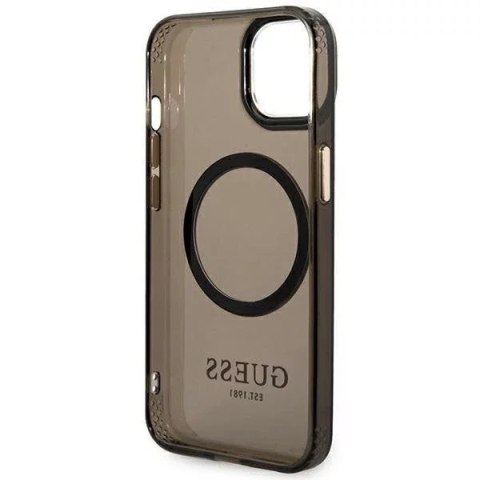 Guess Etui Guess GUHMP14SHTCMK do Apple iPhone 14 6,1" czarny/black hard case Gold Outline Translucent MagSafe Guess Etui Guess GUHMP14SHTCMK do Apple iPhone 14 6,1" czarny/black hard case Gold Outline Translucent MagSafe
