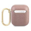 Guess Guess GUA2SASMP AirPods cover różowy/pink Saffiano Script Metal Collection