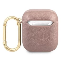 Guess Guess GUA2SASMP AirPods cover różowy/pink Saffiano Script Metal Collection