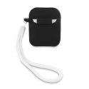 Guess Guess GUACA2LSVSBW AirPods cover czarno biały/black white Silicone Vintage