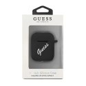 Guess Guess GUACA2LSVSBW AirPods cover czarno biały/black white Silicone Vintage