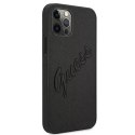 Guess Guess GUHCP12LRSAVSBK iPhone 12 Pro Max 6,7" czarny/black hardcase Saffiano Vintage Script