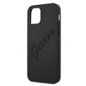 Guess Guess GUHCP12LRSAVSBK iPhone 12 Pro Max 6,7" czarny/black hardcase Saffiano Vintage Script