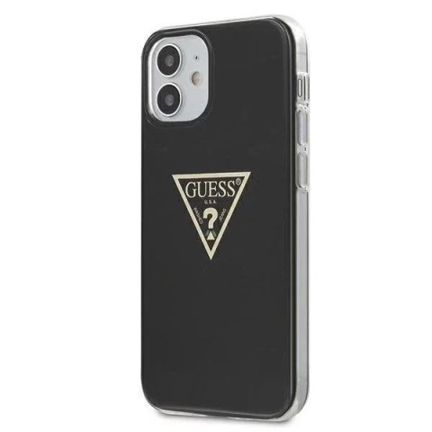 Guess Guess GUHCP12SPCUMPTBK iPhone 12 mini 5,4" czarny/black hardcase Metallic Collection Guess Guess GUHCP12SPCUMPTBK iPhone 12 mini 5,4" czarny/black hardcase Metallic Collection