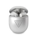 Guess Guess słuchawki Bluetooth GUTWST82TRS TWS + stacja dokująca srebrny/silver Triangle Logo