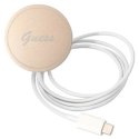 Guess Zestaw Guess GUBPP13LH4EACSW Case+ Charger iPhone 13 Pro brązowy/brown hard case 4G MagSafe Print