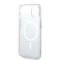 Guess Zestaw Guess GUBPP14SH4EACSB Case+ Charger iPhone 14 6,1" niebieski/blue hard case 4G Print MagSafe