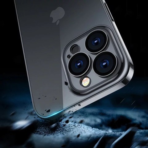 Joyroom Joyroom 14Q Case etui do iPhone 14 Plus obudowa pokrowiec z metaliczną ramką czarny (JR-14Q3-black) Joyroom Joyroom 14Q Case etui do iPhone 14 Plus obudowa pokrowiec z metaliczną ramką czarny (JR-14Q3-black)