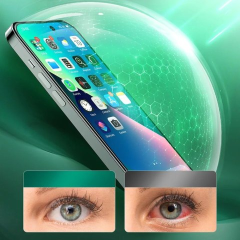 Joyroom Joyroom Knight zielone szkło do iPhone 14 Pro z filtrem Anti Blue Light na cały ekran (JR-G02) Joyroom Joyroom Knight zielone szkło do iPhone 14 Pro z filtrem Anti Blue Light na cały ekran (JR-G02)