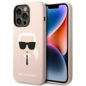 Karl Lagerfeld Etui Karl Lagerfeld KLHCP14XSLKHLP do iPhone 14 Pro Max 6,7" hardcase Silicone Karl`s Head różowy/pink