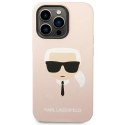 Karl Lagerfeld Etui Karl Lagerfeld KLHCP14XSLKHLP do iPhone 14 Pro Max 6,7" hardcase Silicone Karl`s Head różowy/pink