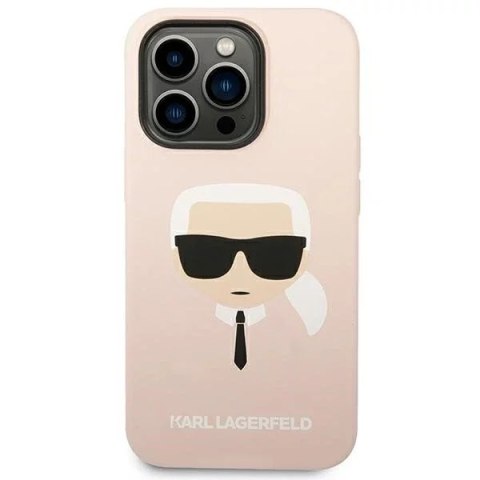 Karl Lagerfeld Etui Karl Lagerfeld KLHCP14XSLKHLP do iPhone 14 Pro Max 6,7" hardcase Silicone Karl`s Head różowy/pink Karl Lagerfeld Etui Karl Lagerfeld KLHCP14XSLKHLP do iPhone 14 Pro Max 6,7" hardcase Silicone Karl`s Head różowy/pink