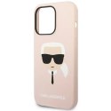 Karl Lagerfeld Etui Karl Lagerfeld KLHCP14XSLKHLP do iPhone 14 Pro Max 6,7" hardcase Silicone Karl`s Head różowy/pink