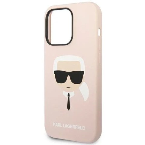 Karl Lagerfeld Etui Karl Lagerfeld KLHCP14XSLKHLP do iPhone 14 Pro Max 6,7" hardcase Silicone Karl`s Head różowy/pink Karl Lagerfeld Etui Karl Lagerfeld KLHCP14XSLKHLP do iPhone 14 Pro Max 6,7" hardcase Silicone Karl`s Head różowy/pink