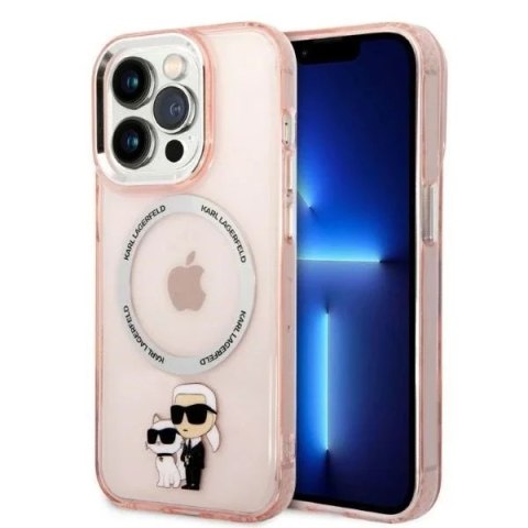 Karl Lagerfeld Etui Karl Lagerfeld KLHMP14XHNKCIP do iPhone 14 Pro Max 6,7" hardcase Iconic Karl&Choupette Magsafe różowy/pink