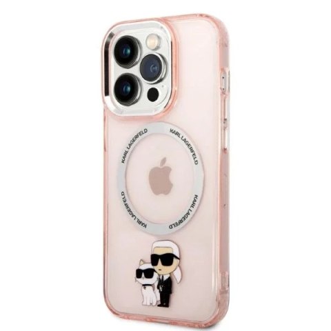 Karl Lagerfeld Etui Karl Lagerfeld KLHMP14XHNKCIP do iPhone 14 Pro Max 6,7" hardcase Iconic Karl&Choupette Magsafe różowy/pink Karl Lagerfeld Etui Karl Lagerfeld KLHMP14XHNKCIP do iPhone 14 Pro Max 6,7" hardcase Iconic Karl&Choupette Magsafe różowy/pink