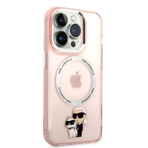 Karl Lagerfeld Etui Karl Lagerfeld KLHMP14XHNKCIP do iPhone 14 Pro Max 6,7" hardcase Iconic Karl&Choupette Magsafe różowy/pink Karl Lagerfeld Etui Karl Lagerfeld KLHMP14XHNKCIP do iPhone 14 Pro Max 6,7" hardcase Iconic Karl&Choupette Magsafe różowy/pink