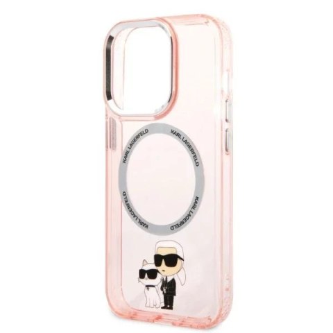 Karl Lagerfeld Etui Karl Lagerfeld KLHMP14XHNKCIP do iPhone 14 Pro Max 6,7" hardcase Iconic Karl&Choupette Magsafe różowy/pink Karl Lagerfeld Etui Karl Lagerfeld KLHMP14XHNKCIP do iPhone 14 Pro Max 6,7" hardcase Iconic Karl&Choupette Magsafe różowy/pink