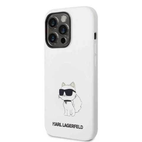 Karl Lagerfeld Etui Karl Lagerfeld KLHMP14XSNCHBCH do iPhone 14 Pro Max 6,7" hardcase Silicone Choupette MagSafe biały/white Karl Lagerfeld Etui Karl Lagerfeld KLHMP14XSNCHBCH do iPhone 14 Pro Max 6,7" hardcase Silicone Choupette MagSafe biały/white
