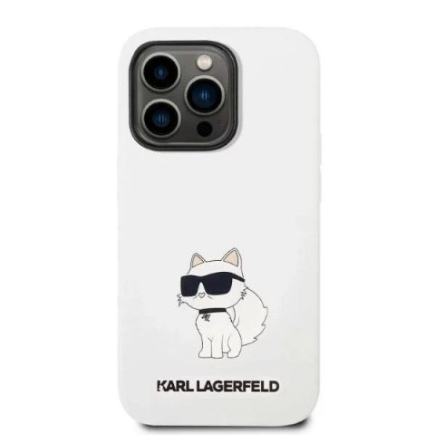 Karl Lagerfeld Etui Karl Lagerfeld KLHMP14XSNCHBCH do iPhone 14 Pro Max 6,7" hardcase Silicone Choupette MagSafe biały/white Karl Lagerfeld Etui Karl Lagerfeld KLHMP14XSNCHBCH do iPhone 14 Pro Max 6,7" hardcase Silicone Choupette MagSafe biały/white