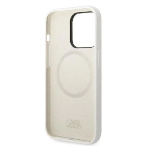 Karl Lagerfeld Etui Karl Lagerfeld KLHMP14XSNCHBCH do iPhone 14 Pro Max 6,7" hardcase Silicone Choupette MagSafe biały/white Karl Lagerfeld Etui Karl Lagerfeld KLHMP14XSNCHBCH do iPhone 14 Pro Max 6,7" hardcase Silicone Choupette MagSafe biały/white