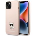 Karl Lagerfeld Etui ochronne na telefon Karl Lagerfeld KLHCP14SSLCTPI do Apple iPhone 14 6,1" hardcase jasnoróżowy/light pink Silicone Choupett