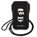 Karl Lagerfeld Karl Lagerfeld Torebka KLHCP12LOPHKCK 6,7" czarny/black hardcase Saffiano Ikonik Karl&Choupette Head