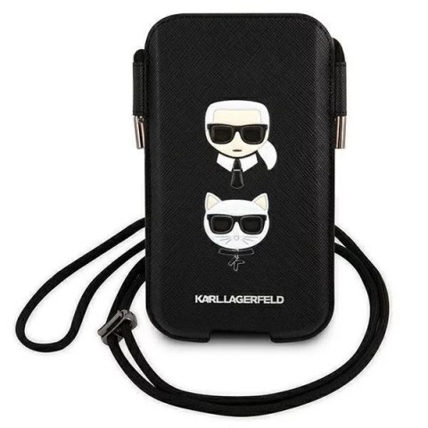Karl Lagerfeld Karl Lagerfeld Torebka KLHCP12LOPHKCK 6,7" czarny/black hardcase Saffiano Ikonik Karl&Choupette Head Karl Lagerfeld Karl Lagerfeld Torebka KLHCP12LOPHKCK 6,7" czarny/black hardcase Saffiano Ikonik Karl&Choupette Head