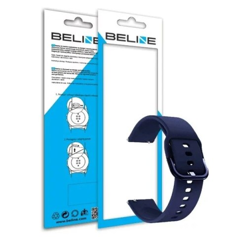 ProducentTymczasowy Pasek do Smartwatcha Beline pasek Classic uniwersalny do 20mm granatowy/navy blue ProducentTymczasowy Pasek do Smartwatcha Beline pasek Classic uniwersalny do 20mm granatowy/navy blue