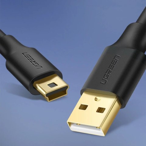 UGreen 5-pinowy pozłacany kabel UGREEN USB - mini USB 0,5m czarny (US132) UGreen 5-pinowy pozłacany kabel UGREEN USB - mini USB 0,5m czarny (US132)
