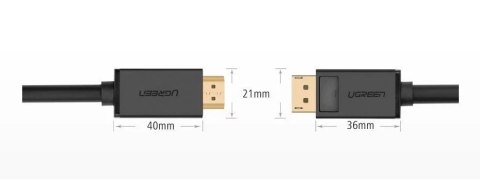 UGreen Jednokierunkowy kabel UGREEN z DisplayPort na HDMI 4K 30 Hz 32 AWG 2 m czarny (DP101 10202) UGreen Jednokierunkowy kabel UGREEN z DisplayPort na HDMI 4K 30 Hz 32 AWG 2 m czarny (DP101 10202)