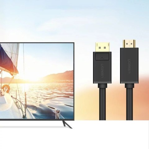 UGreen Jednokierunkowy kabel UGREEN z DisplayPort na HDMI 4K 30 Hz 32 AWG 2 m czarny (DP101 10202) UGreen Jednokierunkowy kabel UGREEN z DisplayPort na HDMI 4K 30 Hz 32 AWG 2 m czarny (DP101 10202)