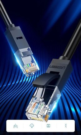 UGreen Kabel UGREEN przewód internetowy sieciowy Ethernet patchcord RJ45 Cat 6 UTP 1000Mbps 1m czarny (20159)