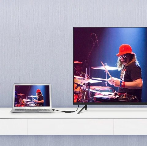 UGreen Przejściówka UGREEN kabel przewód z DisplayPort (męski) na HDMI (żeński) (jednokierunkowy) 1080P 60Hz 12bit czarny (40362) UGreen Przejściówka UGREEN kabel przewód z DisplayPort (męski) na HDMI (żeński) (jednokierunkowy) 1080P 60Hz 12bit czarny (40362)