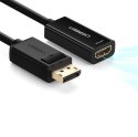 UGreen Przejściówka UGREEN kabel przewód z DisplayPort (męski) na HDMI (żeński) (jednokierunkowy) 1080P 60Hz 12bit czarny (40362)