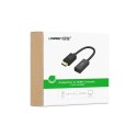 UGreen Przejściówka UGREEN kabel przewód z DisplayPort (męski) na HDMI (żeński) (jednokierunkowy) 1080P 60Hz 12bit czarny (40362)