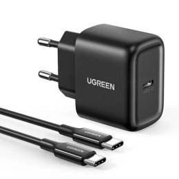UGreen Ugreen ładowarka sieciowa USB Typ C 25W Power Delivery + kabel USB Typ C 2m czarny (50581)