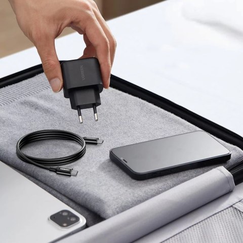 UGreen Ugreen ładowarka sieciowa USB Typ C 25W Power Delivery + kabel USB Typ C 2m czarny (50581) UGreen Ugreen ładowarka sieciowa USB Typ C 25W Power Delivery + kabel USB Typ C 2m czarny (50581)