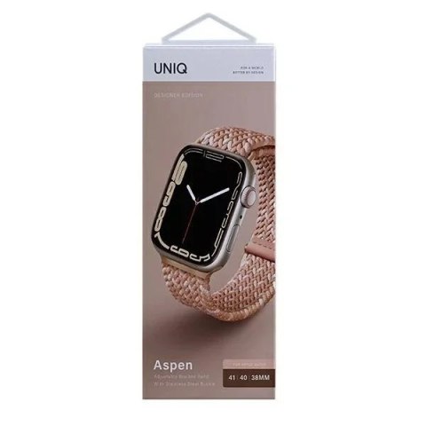 UNIQ Pasek UNIQ Aspen do Apple Watch 40/38/41mm Series 4/5/6/7/8/SE/SE2 Braided DE różowy/citrus pink UNIQ Pasek UNIQ Aspen do Apple Watch 40/38/41mm Series 4/5/6/7/8/SE/SE2 Braided DE różowy/citrus pink