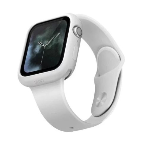 UNIQ UNIQ etui Lino Apple Watch Series 4/5/6/SE 44mm. biały/dove white UNIQ UNIQ etui Lino Apple Watch Series 4/5/6/SE 44mm. biały/dove white