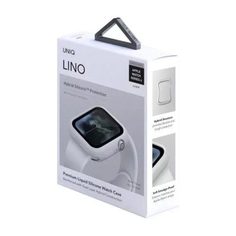 UNIQ UNIQ etui Lino Apple Watch Series 4/5/6/SE 44mm. biały/dove white UNIQ UNIQ etui Lino Apple Watch Series 4/5/6/SE 44mm. biały/dove white