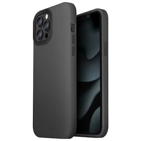 UNIQ UNIQ etui Lino Hue iPhone 13 Pro Max 6,7" szary/charcoal grey MagSafe