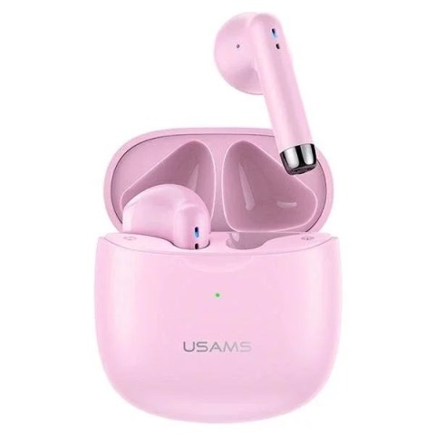 Usams Słuchawki Bluetooth 5.0 USAMS TWS IA series bezprzewodowe różowy/pink BHUIA04 (US-IA04)