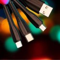 Usams USAMS Ładowarka samochodowa 2xUSB C13 2,1A 3w1 (microUSB/USB-C/lightning) czarny/black NTU35YTSC13TZ
